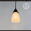 Frosted Petite Leaded Glass Pendant