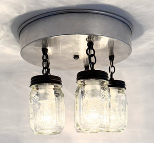 Country Line Mason Jar Chandelier – Five Light