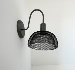 Farmhouse Black Mesh Wall Sconce