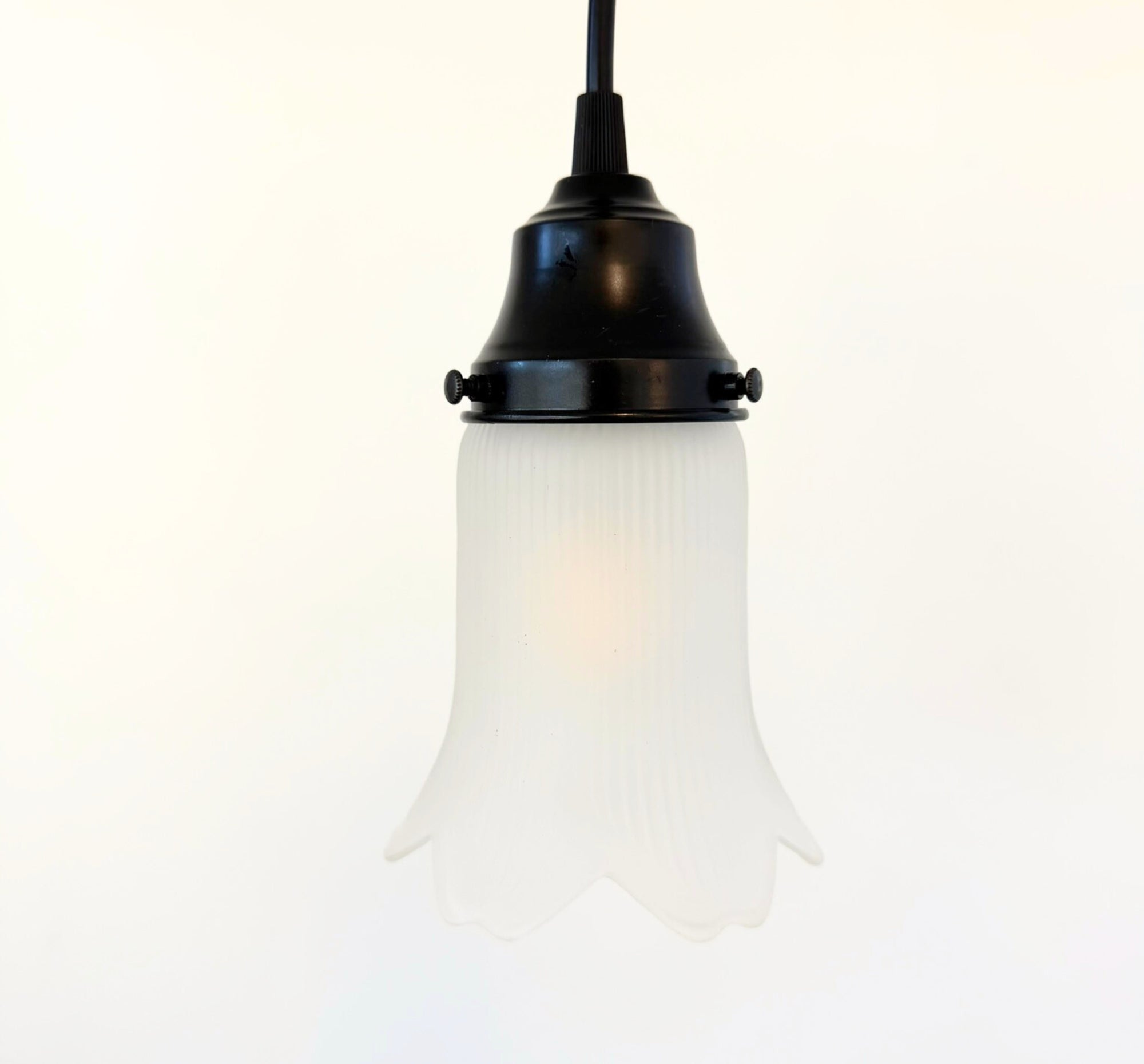 Vintage Frosted Tulip Glass Pendant Light
