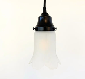 Vintage Frosted Tulip Glass Pendant Light