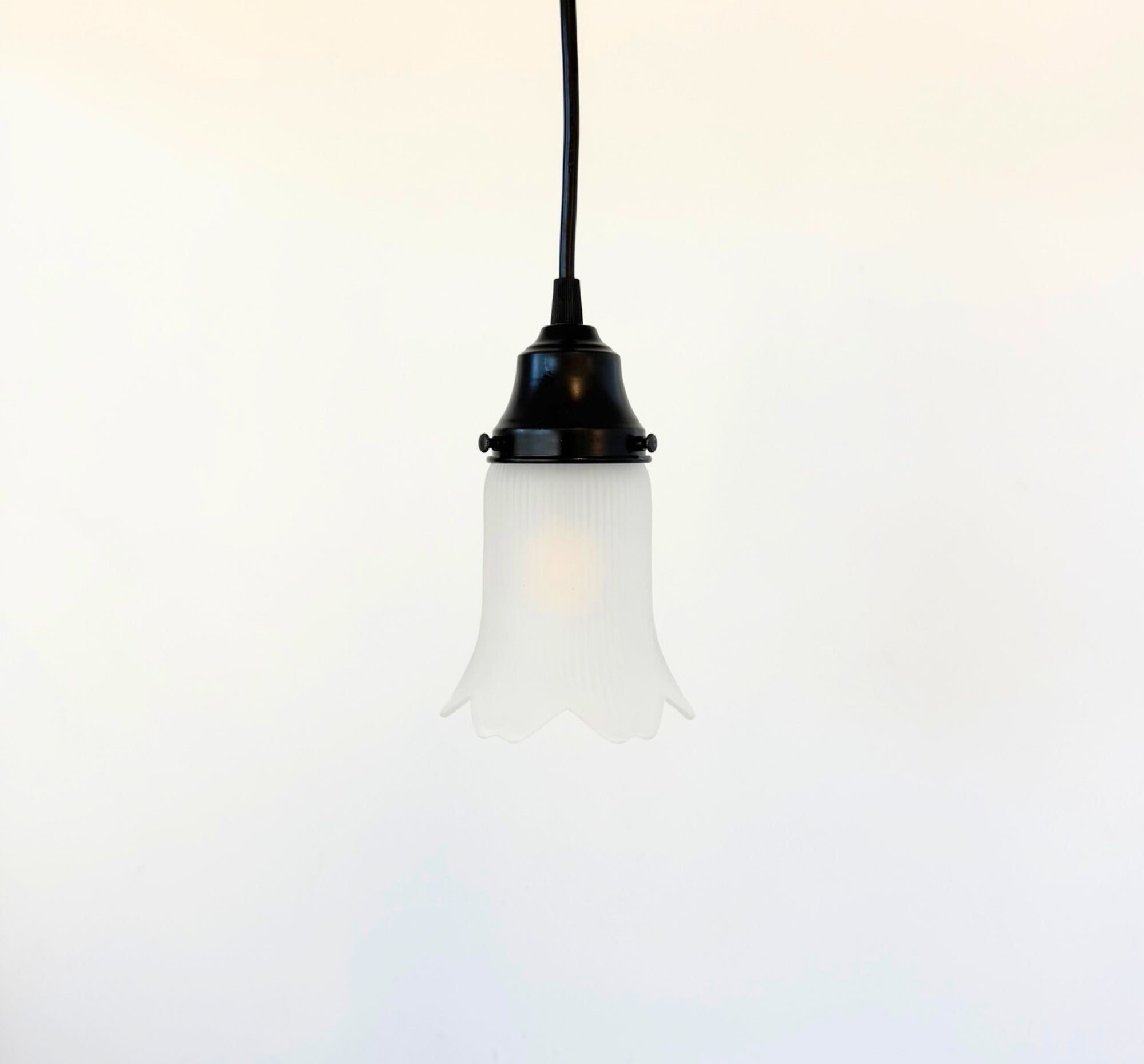 Vintage Frosted Tulip Glass Pendant Light