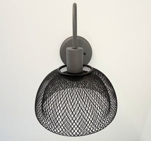 Farmhouse Black Mesh Wall Sconce