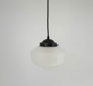 Etched Grapevine Schoolhouse Pendant Light