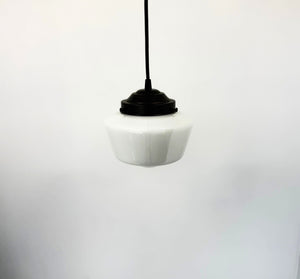 Original Schoolhouse |7"| Milk Glass PENDANT LIGHT Fixture