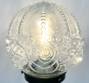 Victorian Clear Glass Globe Table Lamp