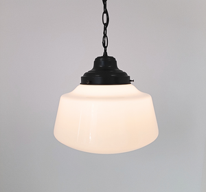 Salvaged Vintage Large Schoolhouse Globe Pendant