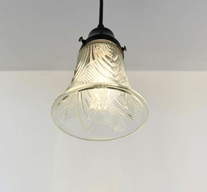 Clear Draped Chevron Art Deco Pendant