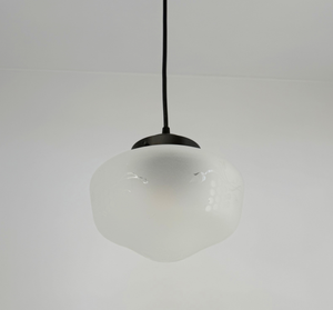 Etched Grapevine Schoolhouse Pendant Light