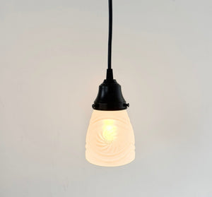 Frosted Petite Leaded Glass Pendant