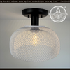 Farmhouse White Mesh Ceiling Light