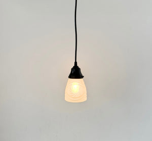 Frosted Petite Leaded Glass Pendant