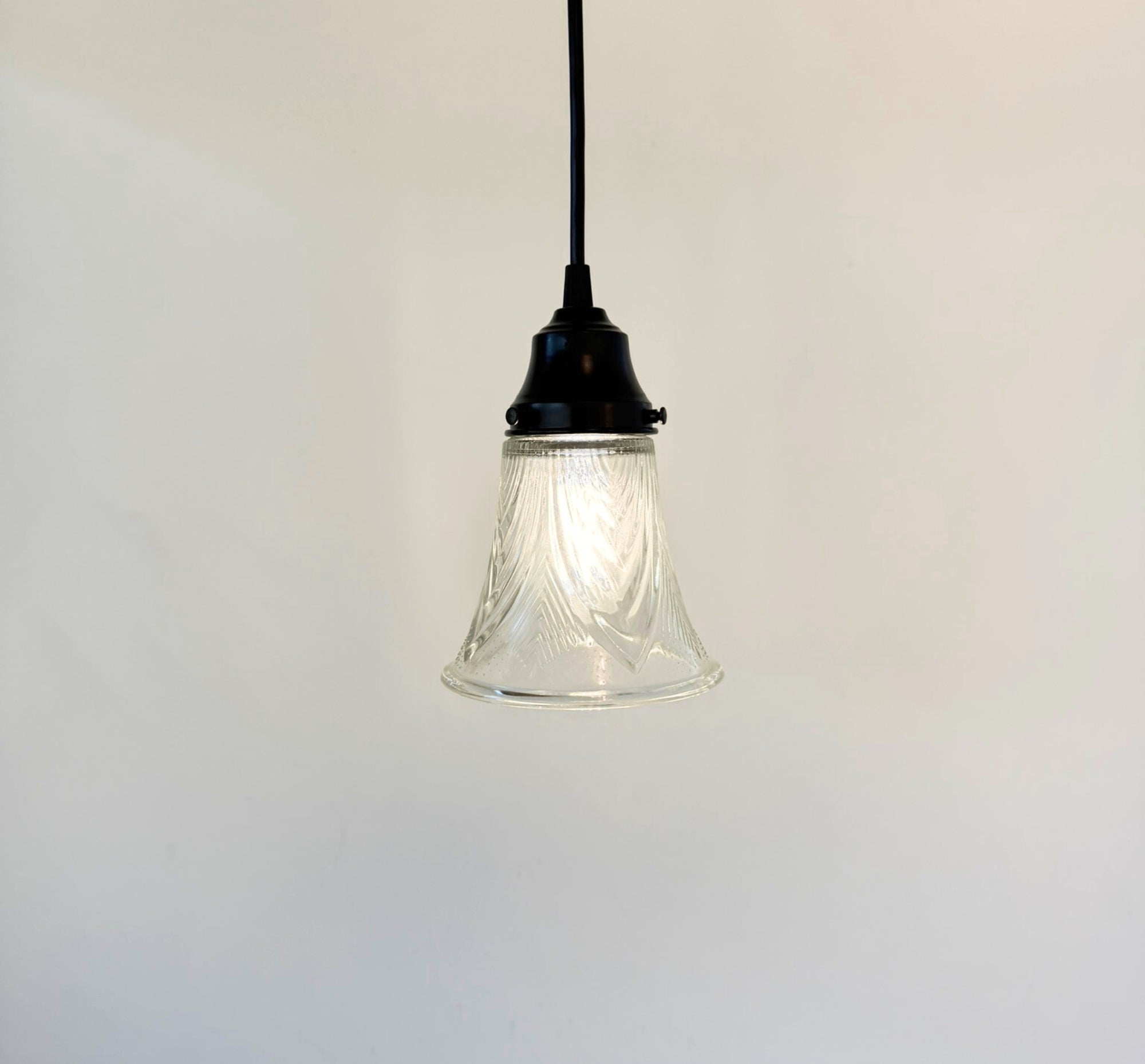 Clear Draped Chevron Art Deco Pendant