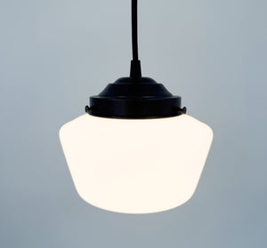 Original Schoolhouse |7"| Milk Glass PENDANT LIGHT Fixture