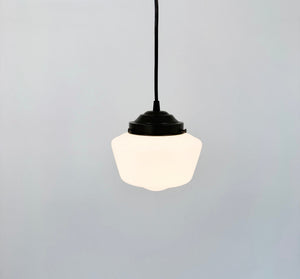Original Schoolhouse |7"| Milk Glass PENDANT LIGHT Fixture