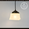 Antique Heavy Square Frosted Pendant