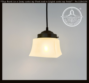 Antique Heavy Square Frosted Pendant