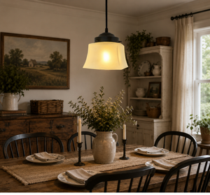 Antique Heavy Square Frosted Pendant