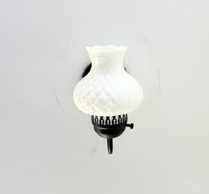 Quilted Milk Glass Wall Sconce
