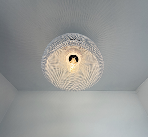 Farmhouse White Mesh Ceiling Light