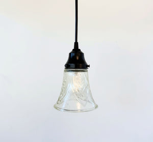 Clear Draped Chevron Art Deco Pendant