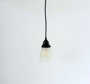 Frosted Petite Leaded Glass Pendant