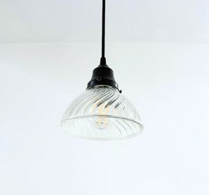 Holophane Subtle Swirl Pendant Light | 6.5" Width - The Lamp Goods