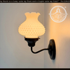 Hobnail Milk Glass Wall Sconce