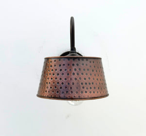 Gooseneck Rustic Hammered Copper Wall Sconce - The Lamp Goods