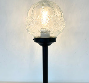 Victorian Clear Glass Globe Table Lamp