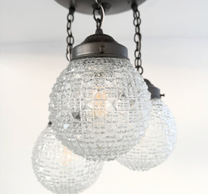 Heirloom Vintage Diamond Square Trio Ceiling Light - The Lamp Goods