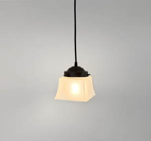 Antique Heavy Square Frosted Pendant