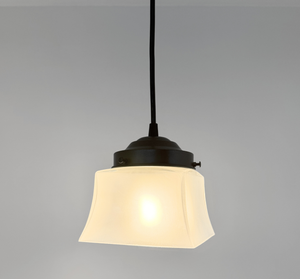Antique Heavy Square Frosted Pendant