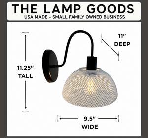 Farmhouse White Mesh Wall Sconce