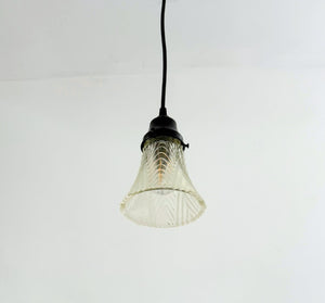 Clear and Frost Art Deco Chevron Pendant