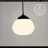 Art Deco Ringed Schoohouse Pendant Light