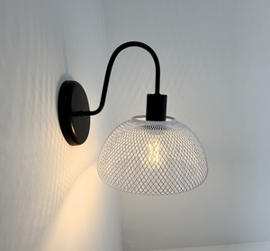 Farmhouse White Mesh Wall Sconce