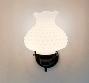 Hobnail Milk Glass Wall Sconce