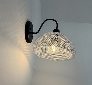 Farmhouse White Mesh Wall Sconce