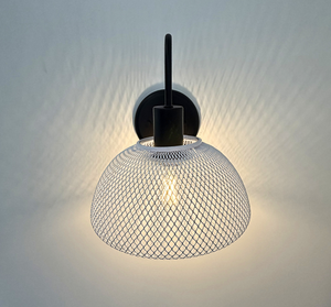 Farmhouse White Mesh Wall Sconce