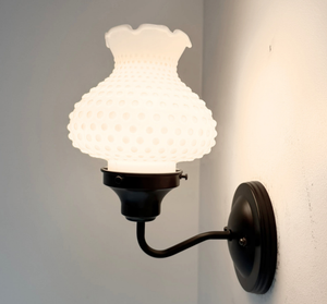 Hobnail Milk Glass Wall Sconce