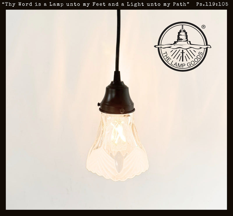 Antique Squared Clear and Frost Pendant