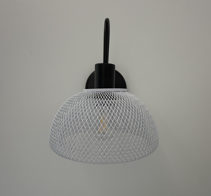 Farmhouse White Mesh Wall Sconce