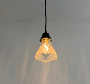 Antique Squared Clear and Frost Pendant