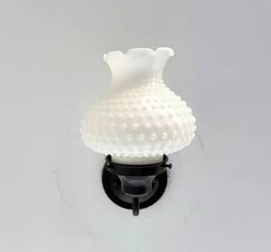 Hobnail Milk Glass Wall Sconce