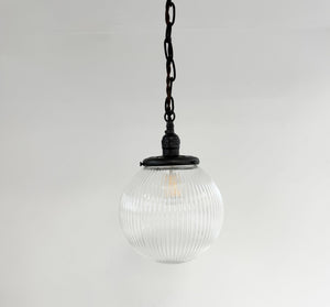 Vintage Holophane Ball Pendant Light - The Lamp Goods