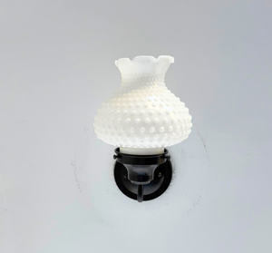 Hobnail Milk Glass Wall Sconce
