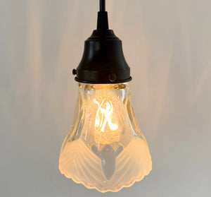 Antique Squared Clear and Frost Pendant