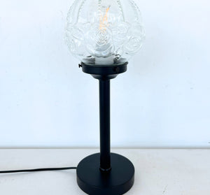 Victorian Clear Glass Globe Table Lamp