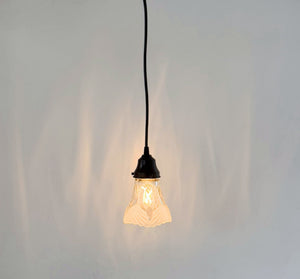 Antique Squared Clear and Frost Pendant